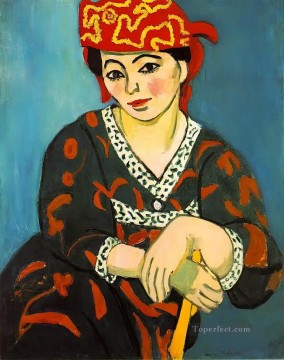 赤いマドラスの頭飾り マダム・マティス マドラス・ルージュ 抽象的フォービズム アンリ・マティス Oil Paintings